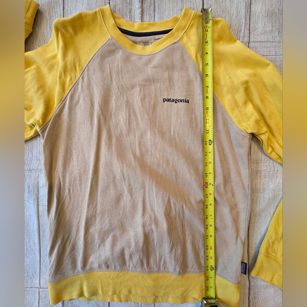 Patagonia Men's Size Small Two Tone Crewneck Sweatshirt Organic Cotton Logo - Picture 7 of 7